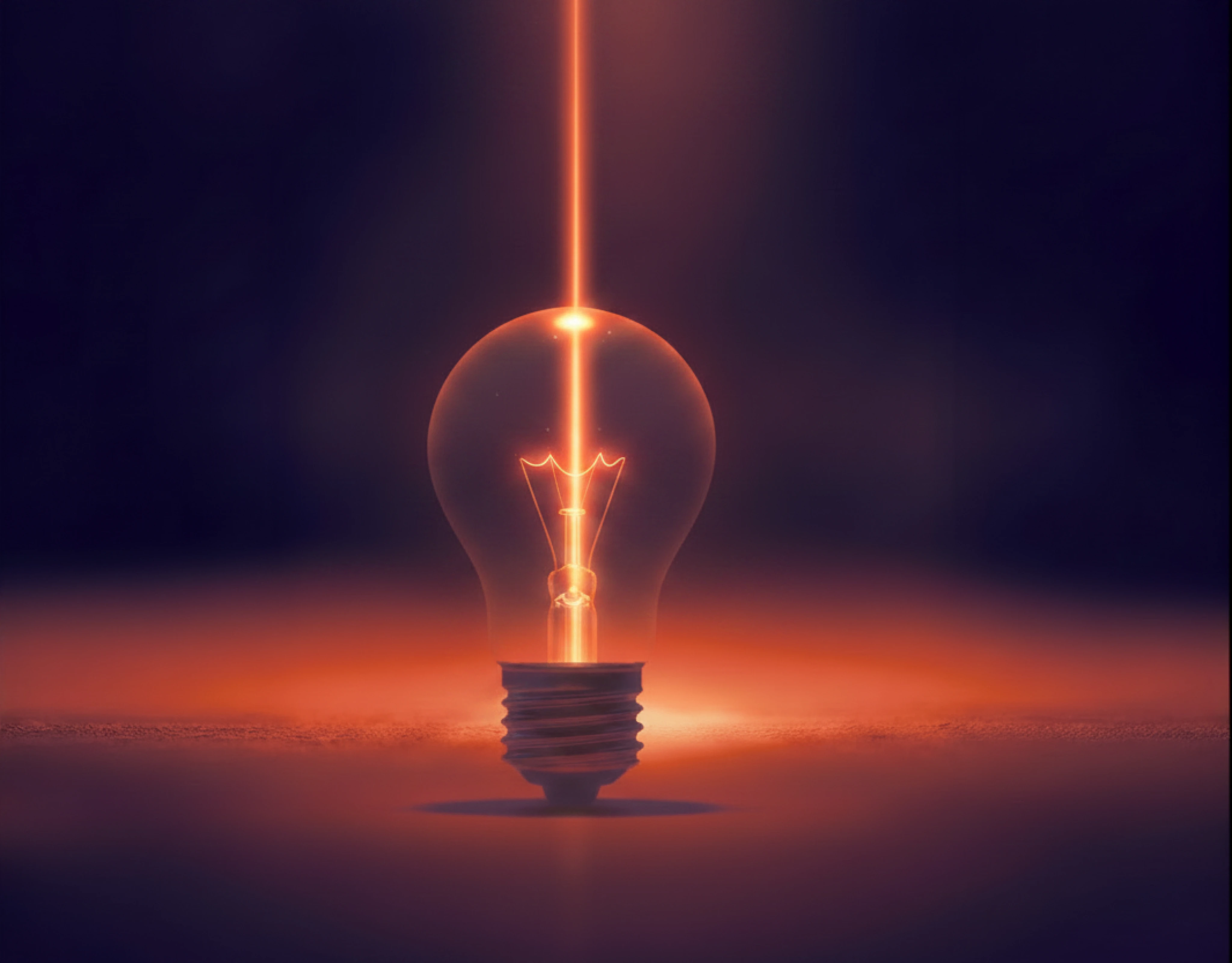 A glowing bulb